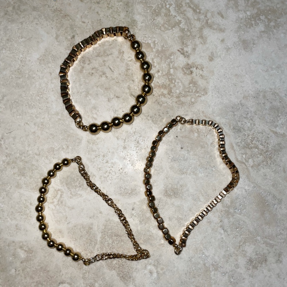 3 Gold Bracelets